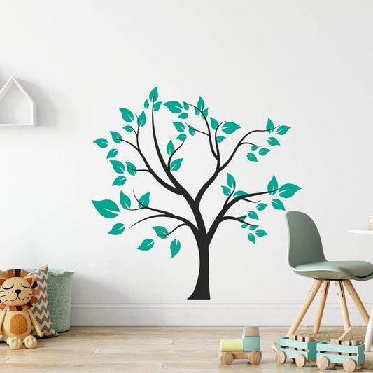 Large Tree Wall Sticker With Leaves