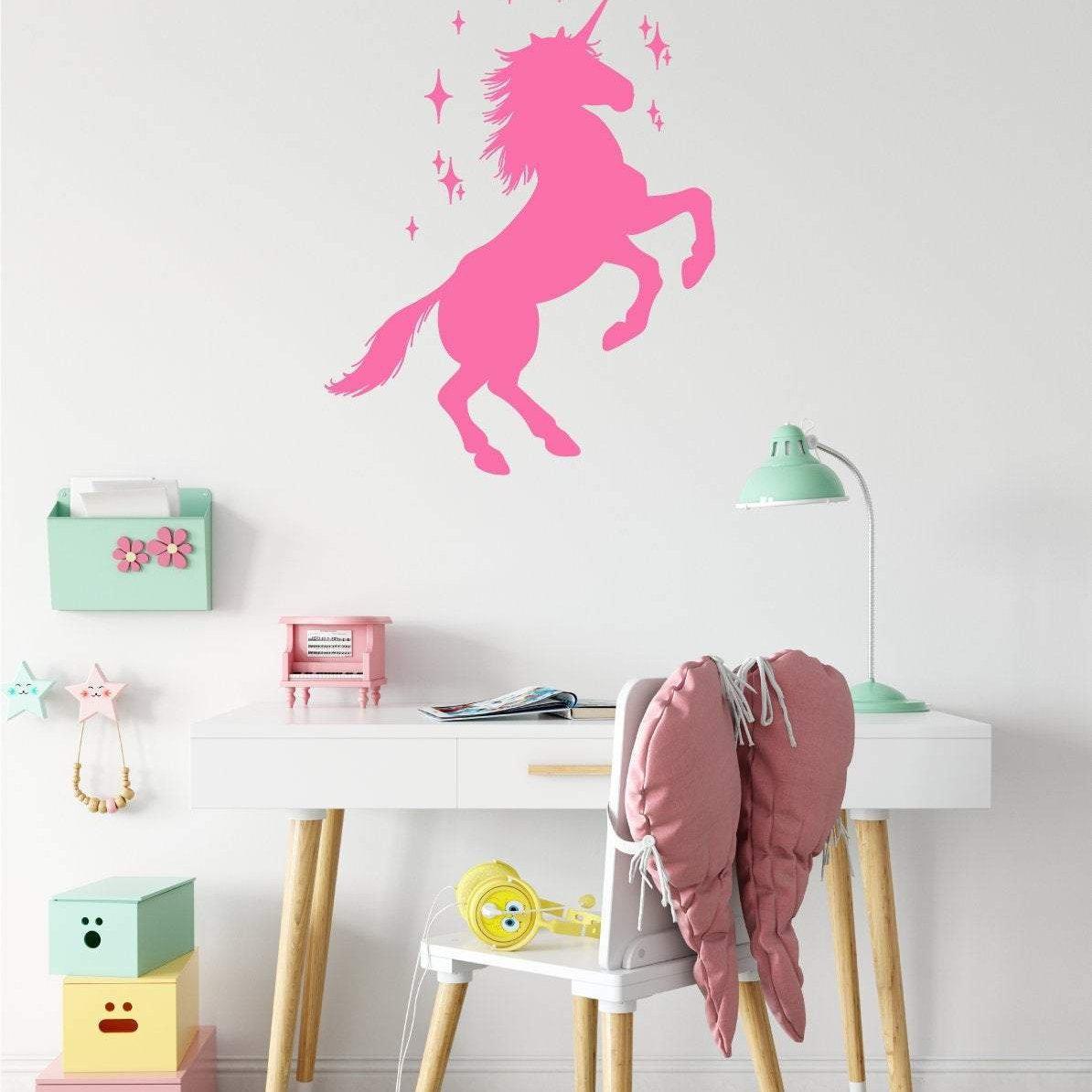 Unicorn With Stars Wall Sticker
