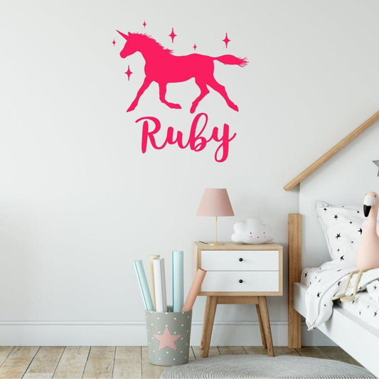 Personalised Unicorn Wall Art Sticker