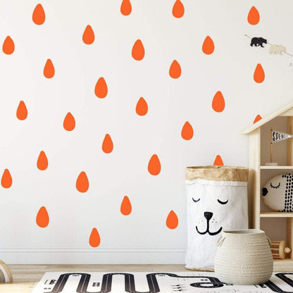 42 Hand Drawn Raindrop Wall Sticker Shapes