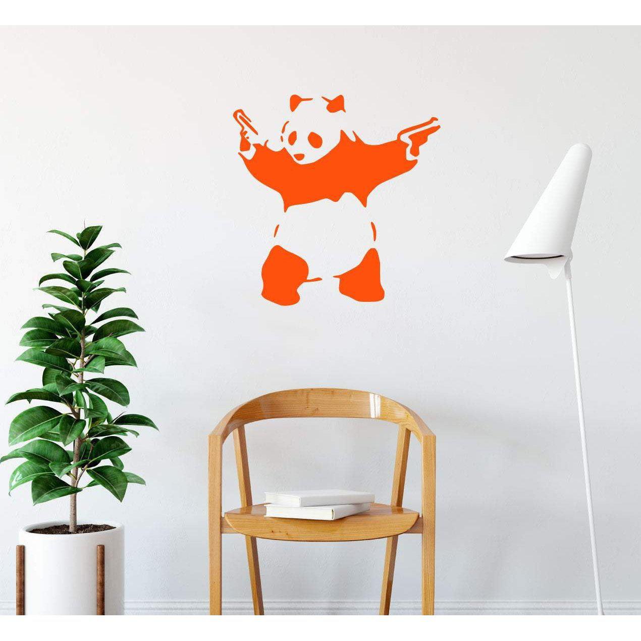 Banksy Panda With Guns Wall Sticker