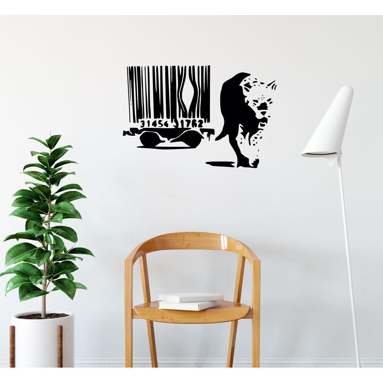 Lion Escape Cage Banksy Wall Sticker