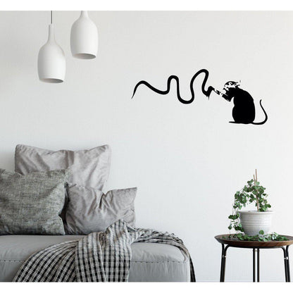 Rat With Paint Banksy Wall Sticker
