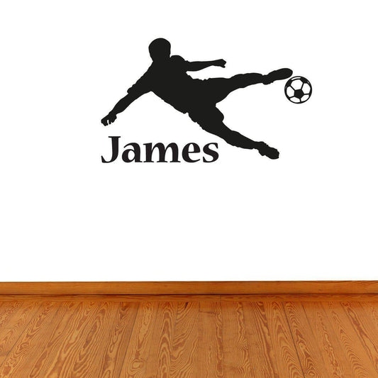 Boys Personalised Football Name Wall Sticker