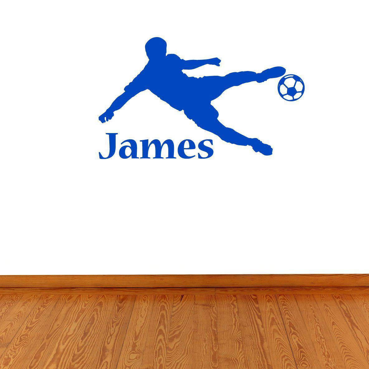 Boys Personalised Football Name Wall Sticker