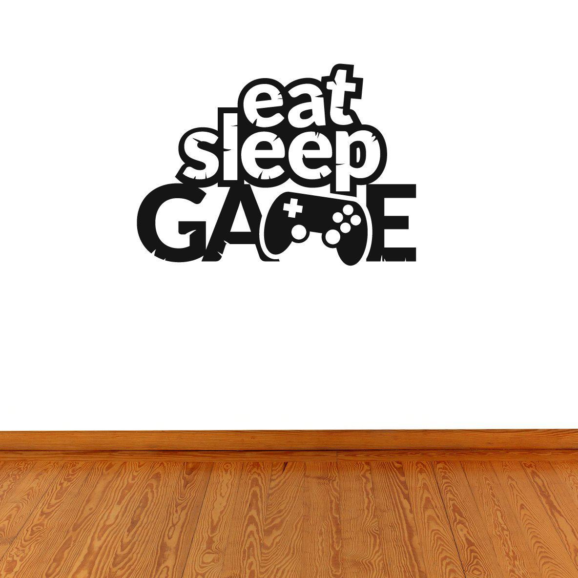 Eat Sleep Game Gaming Wall Sticker