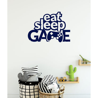 Eat Sleep Game Gaming Wall Sticker