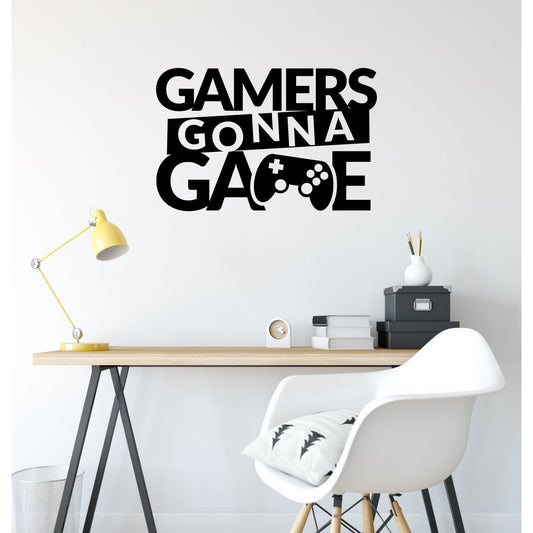 Gamers Gonna Game Gaming Wall Decal Sticker