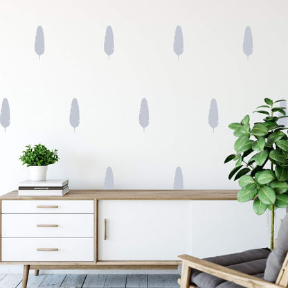 28 Scandinavian Feather Wall Stickers