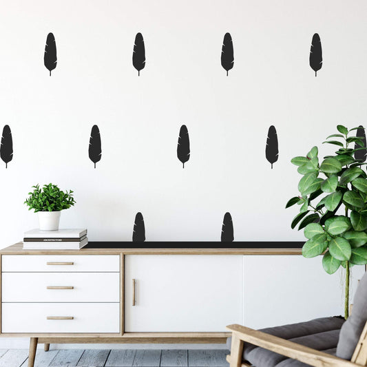 28 Scandinavian Feather Wall Stickers