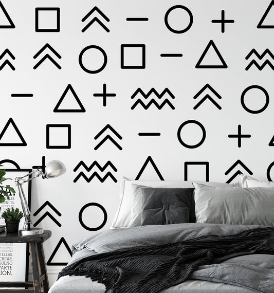 Geometric Mixed Shape Wall Stickers