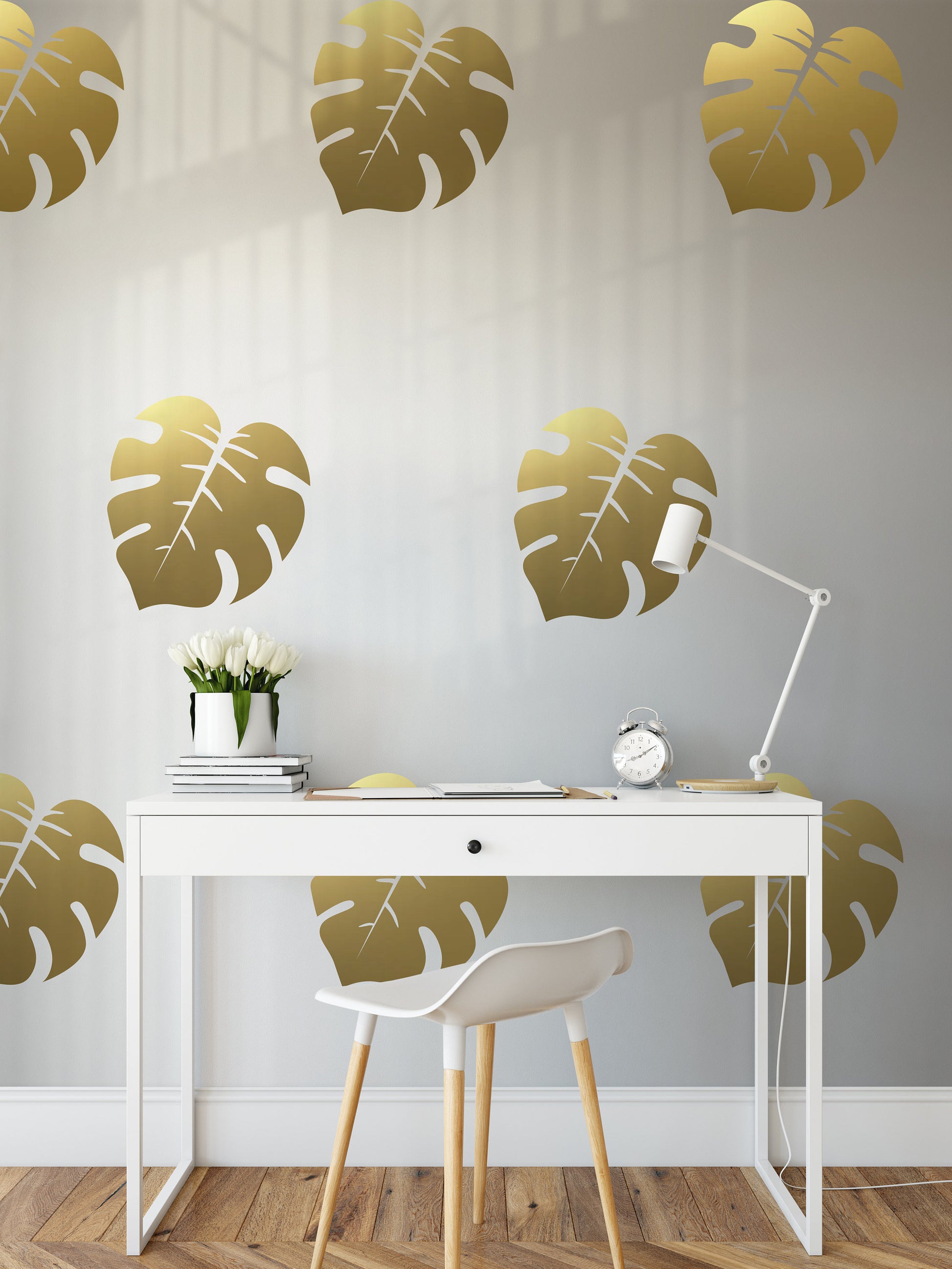 6 Large Tropical LEaf Wall Stickers