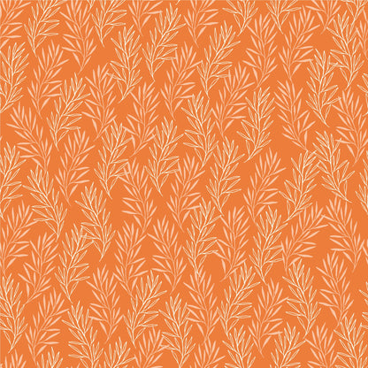 Orange Floral Vinyl Wrap Print