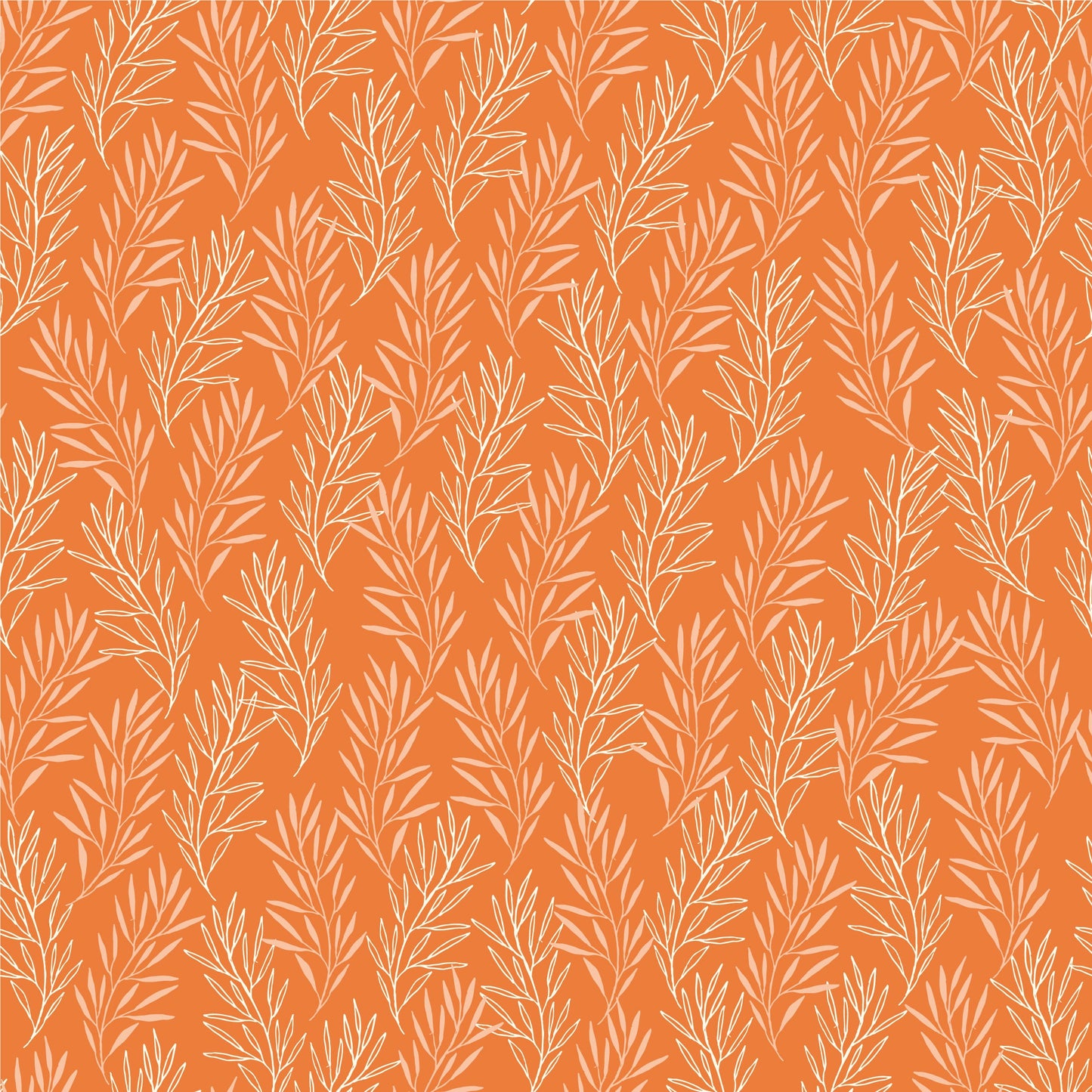 Orange Floral Vinyl Wrap Print