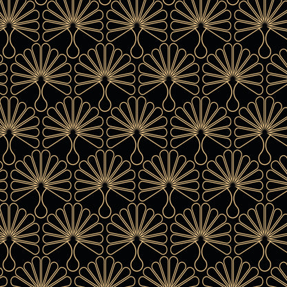 Furniture Stickers Self-Adhesive Gold Art Deco Vintage Pattern Vinyl Wrap Vinyl Wraps For Furniture