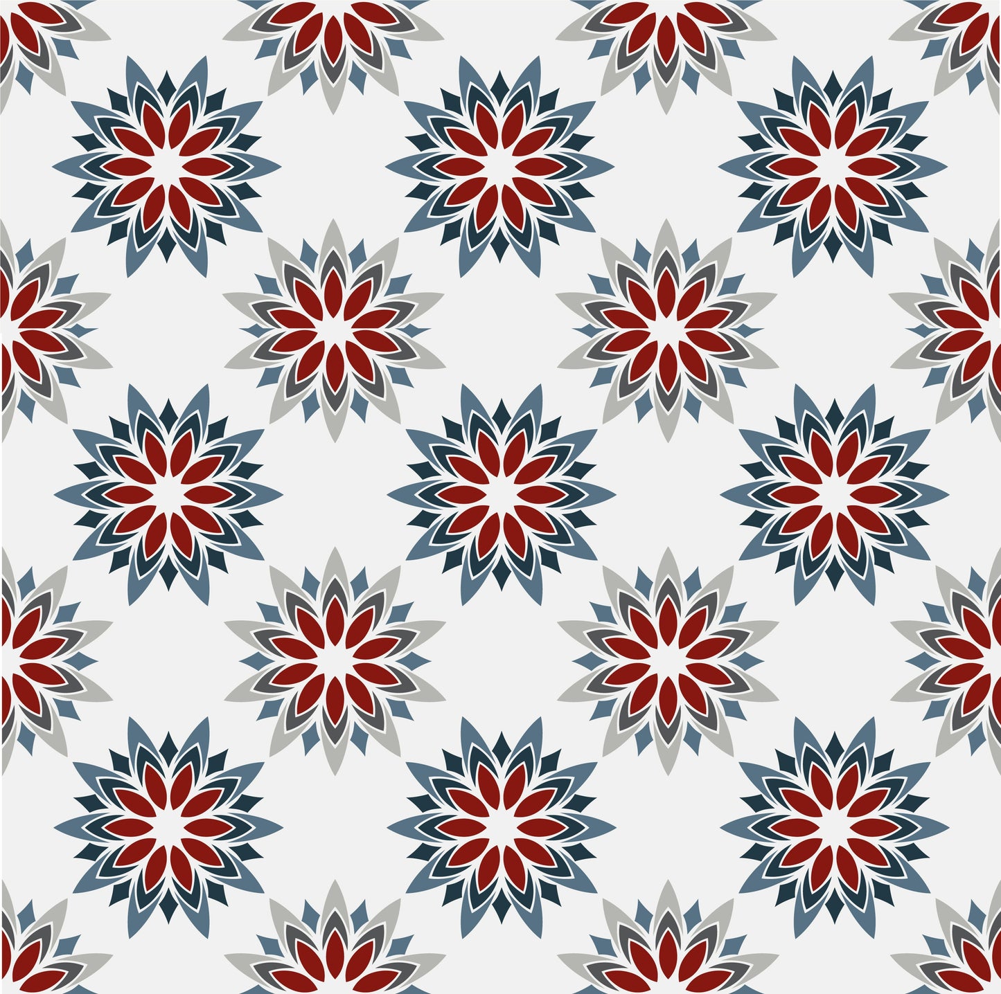 Furniture Stickers Self-Adhesive Red, Grey & Blue Star Pattern Tile Wrap Vinyl Wraps For Furniture