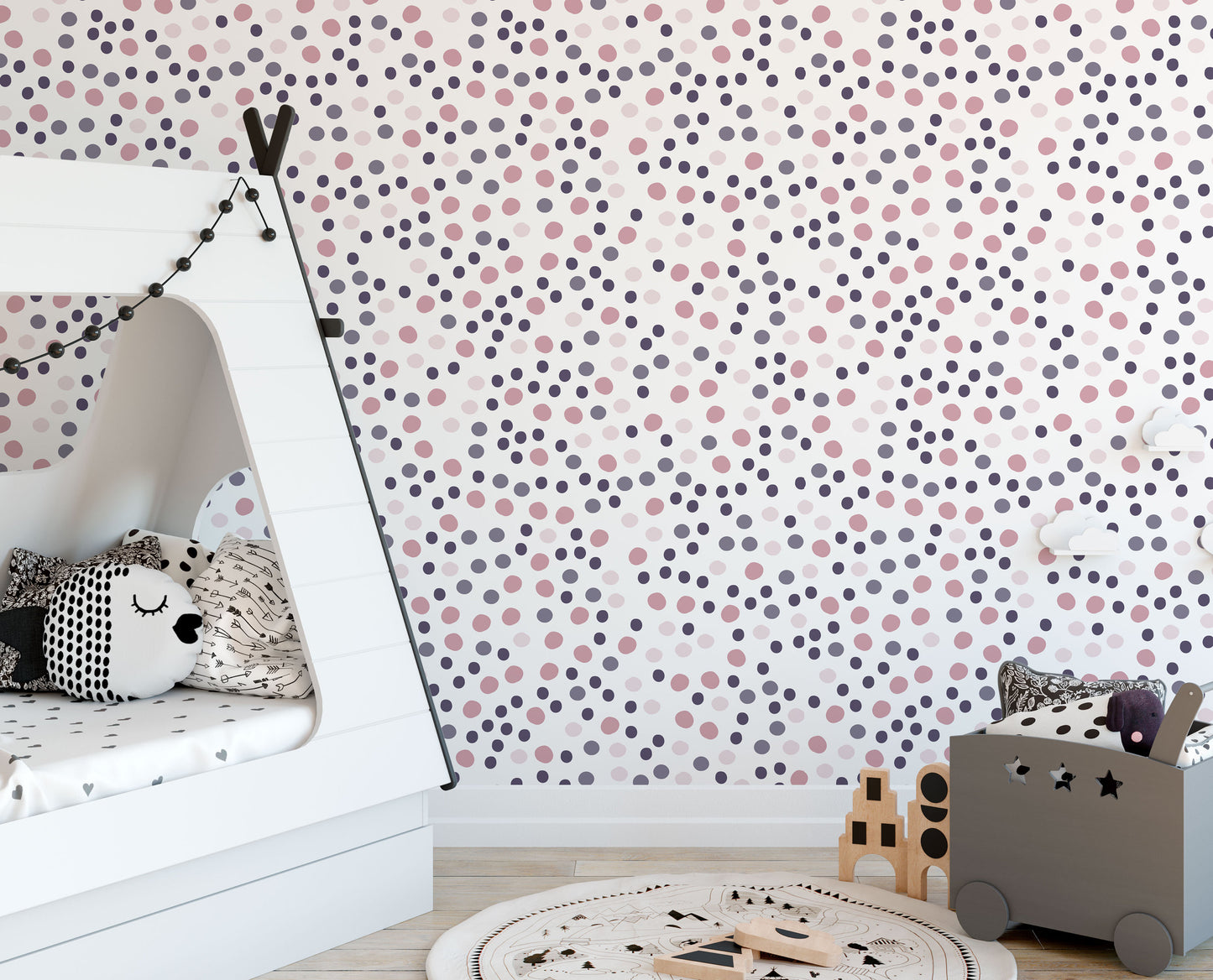 180 Mini Pastel Irregular Polka Dot Wall Stickers