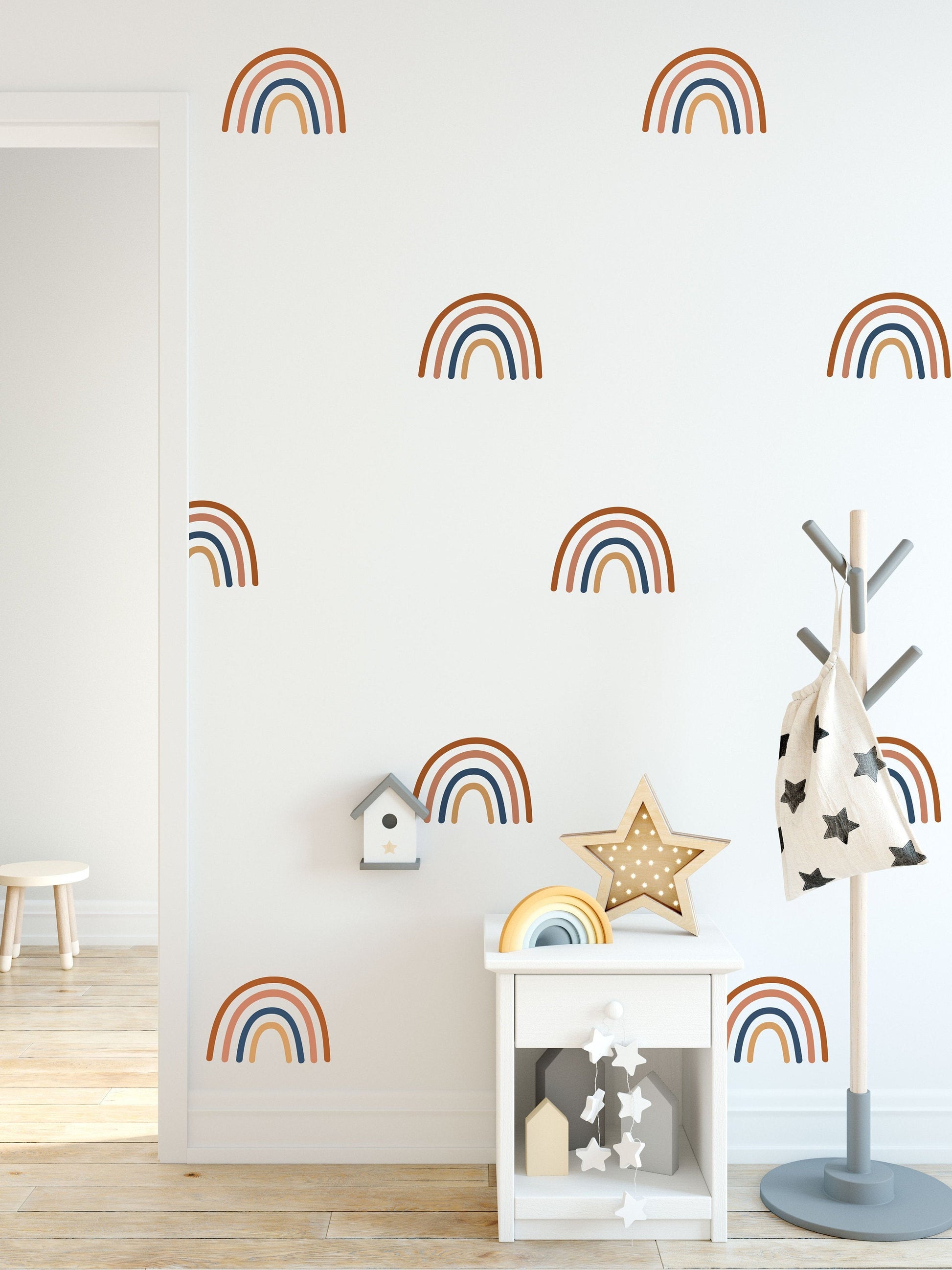 Multicolour Rainbow Wall Stickers (12 Pack)
