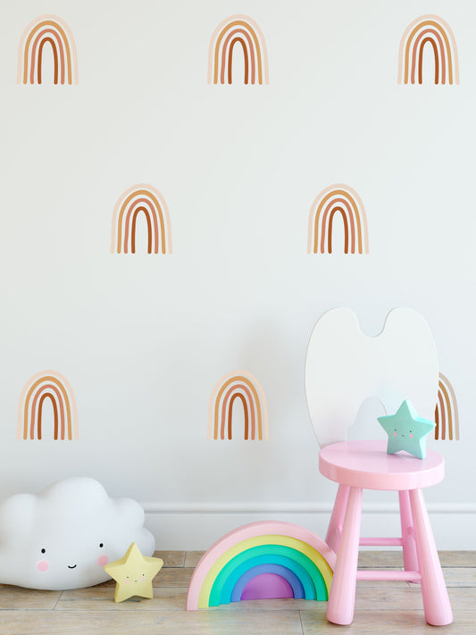 Tall Arch Rainbow Wall Stickers 14 Pack