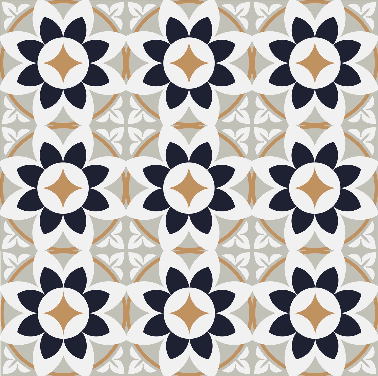 Vintage Blue/Yellow Tile Stickers Pack