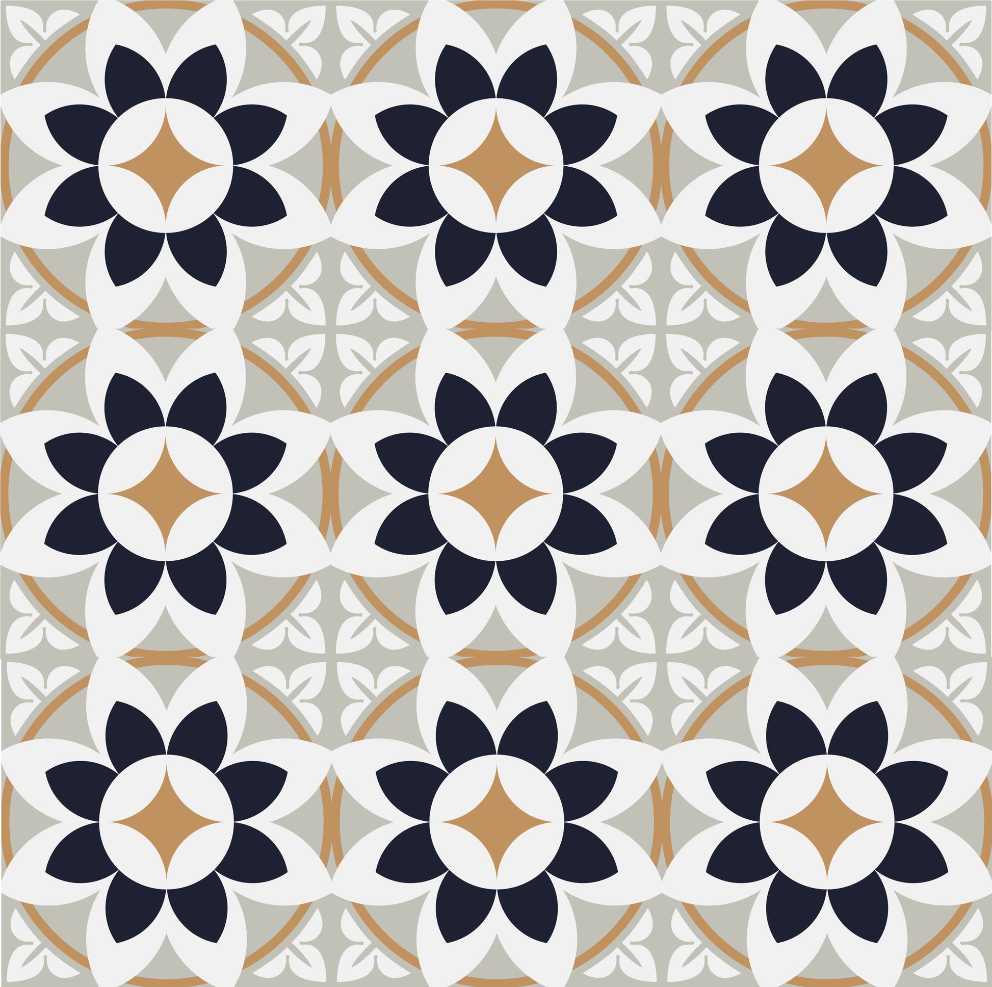 Vintage Blue/Yellow Tile Stickers Pack