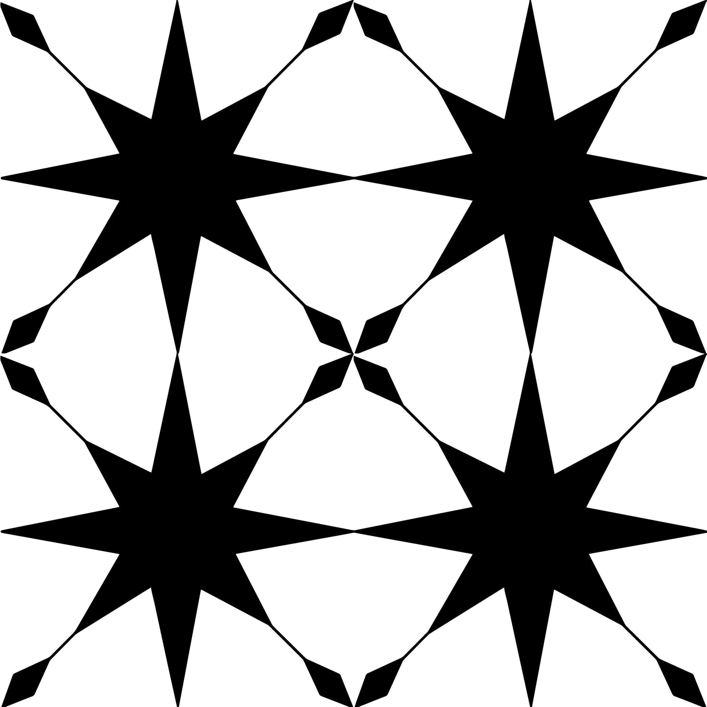 Black Astral Star Tile Stickers