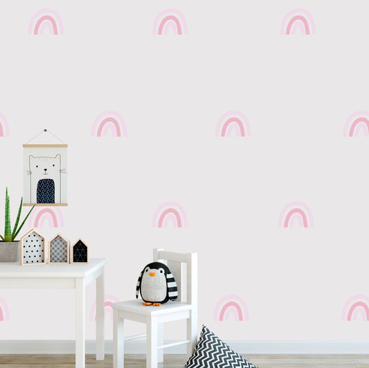 20 Pastel Pink rainbow Wall Stickers
