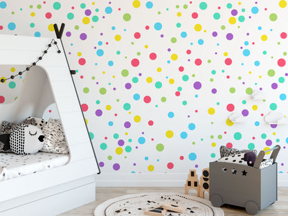 Multi Colour Polka Dot Wall Stickers