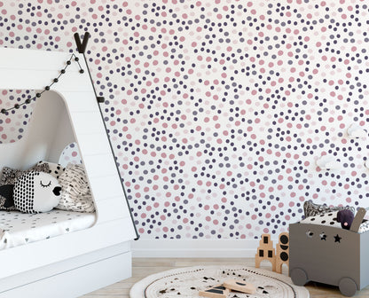 180 Mini Irregular Pastel Polka Dot Wall Stickers