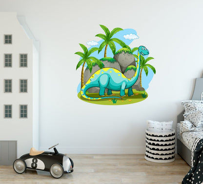 Dinosaur Island & Trees Wall Sticker