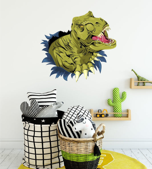 T-Rex 3D Hole Dinosaur Wall Sticker