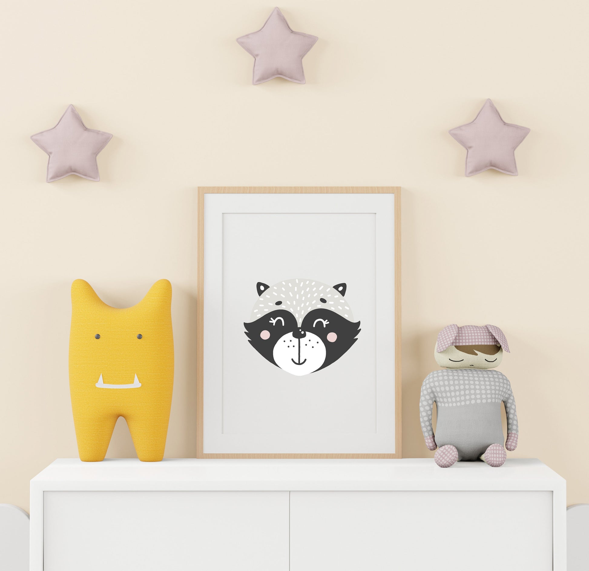 Smiling Raccoon Children's/Nursery Print