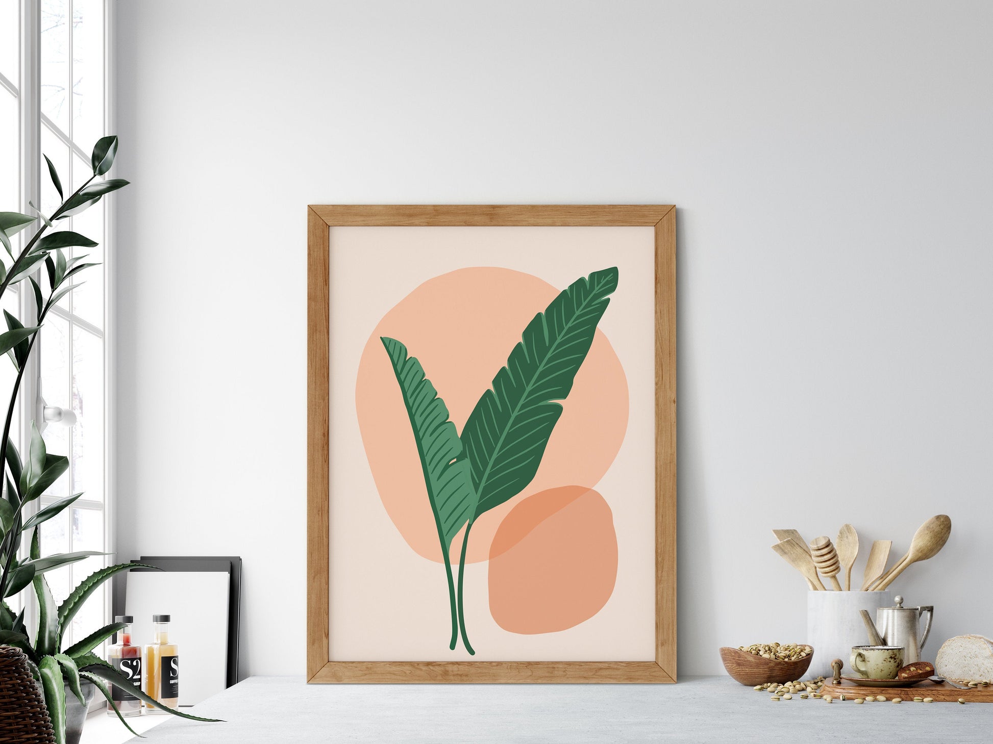 Botanical Leaves Boho Abstract Print