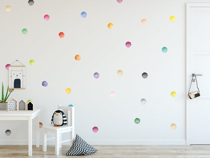 Water Colour Polka Dot Wall Stickers