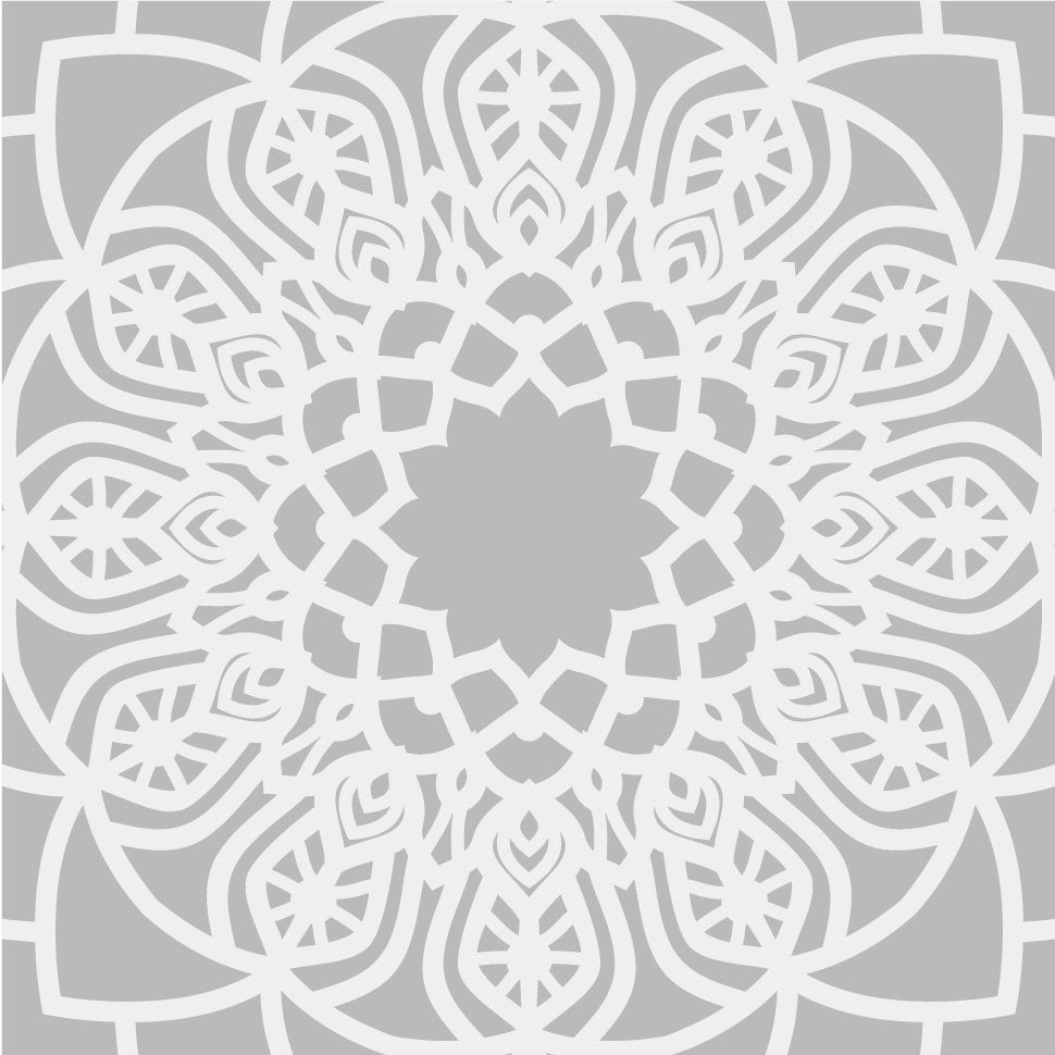 Grey Madala Pattern Tile Stickers