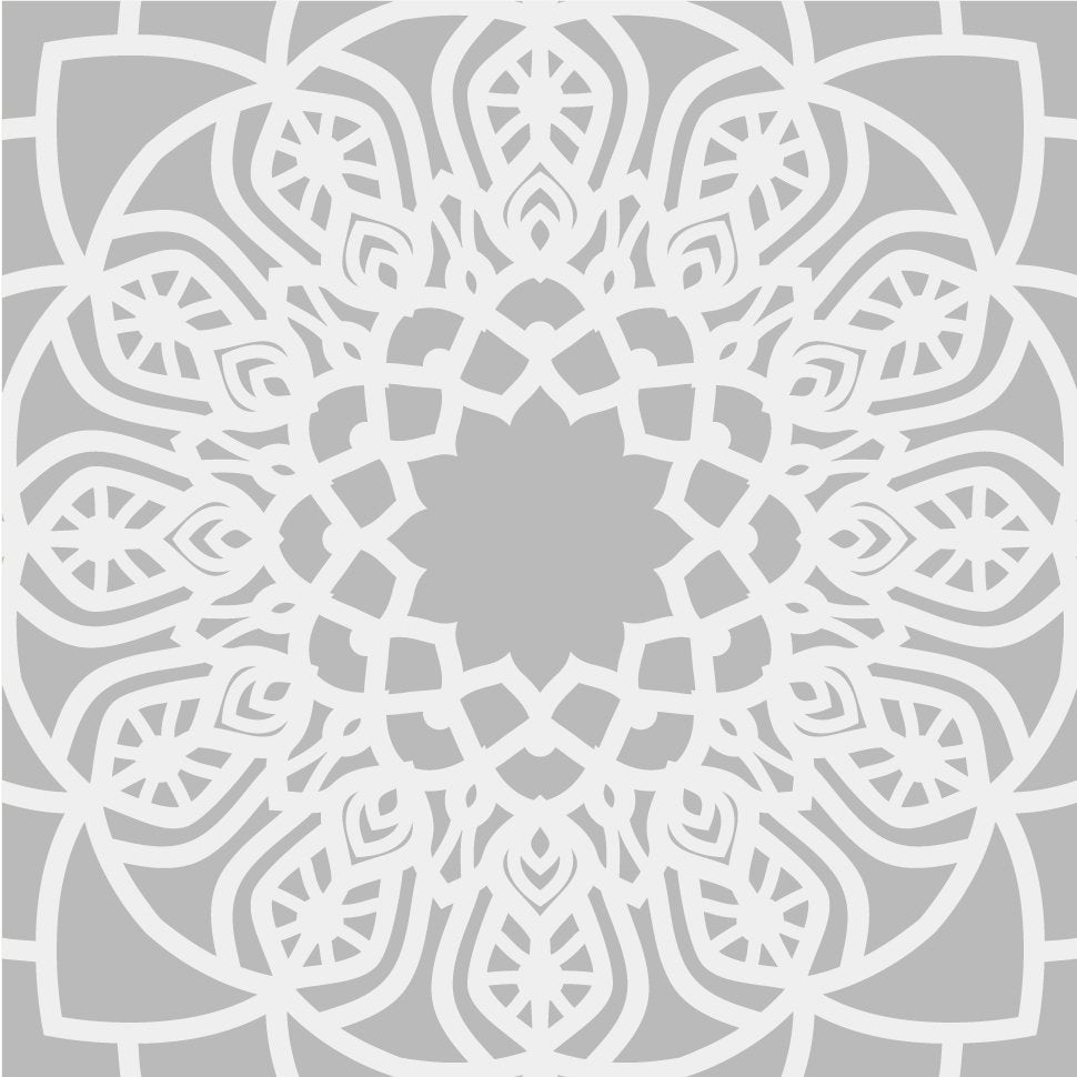 Grey Madala Pattern Tile Stickers