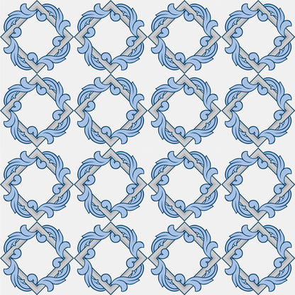 Blue & Grey Decor Tile Stickers Pack