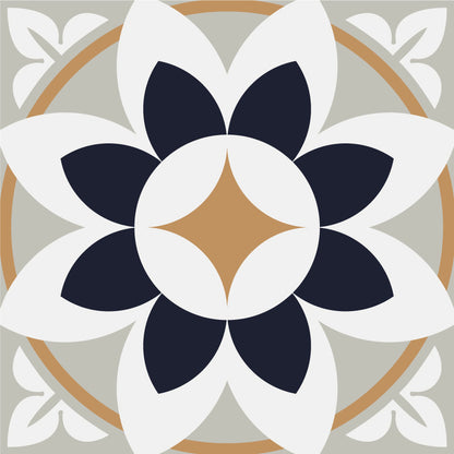 Vintage Blue/Yellow Tile Stickers Pack