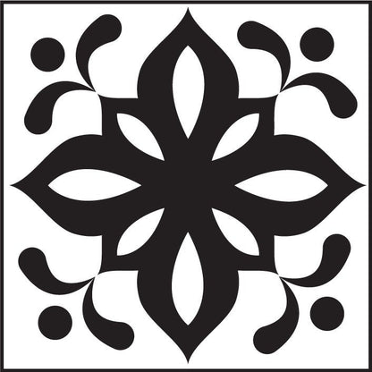 Black & White Pattern Tile Stickers