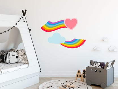 Heart & Cloud Rainbow Wall Stickers