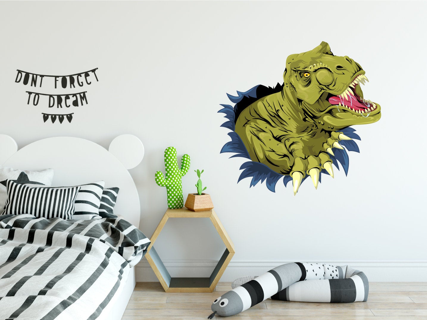 T-Rex 3D Hole Dinosaur Wall Sticker