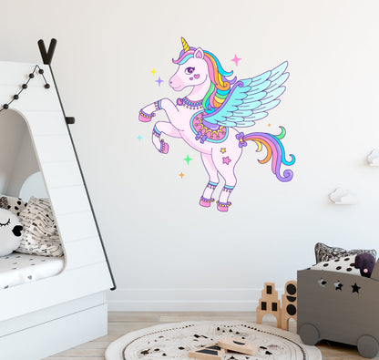 Unicorn Wall Sticker With Stars