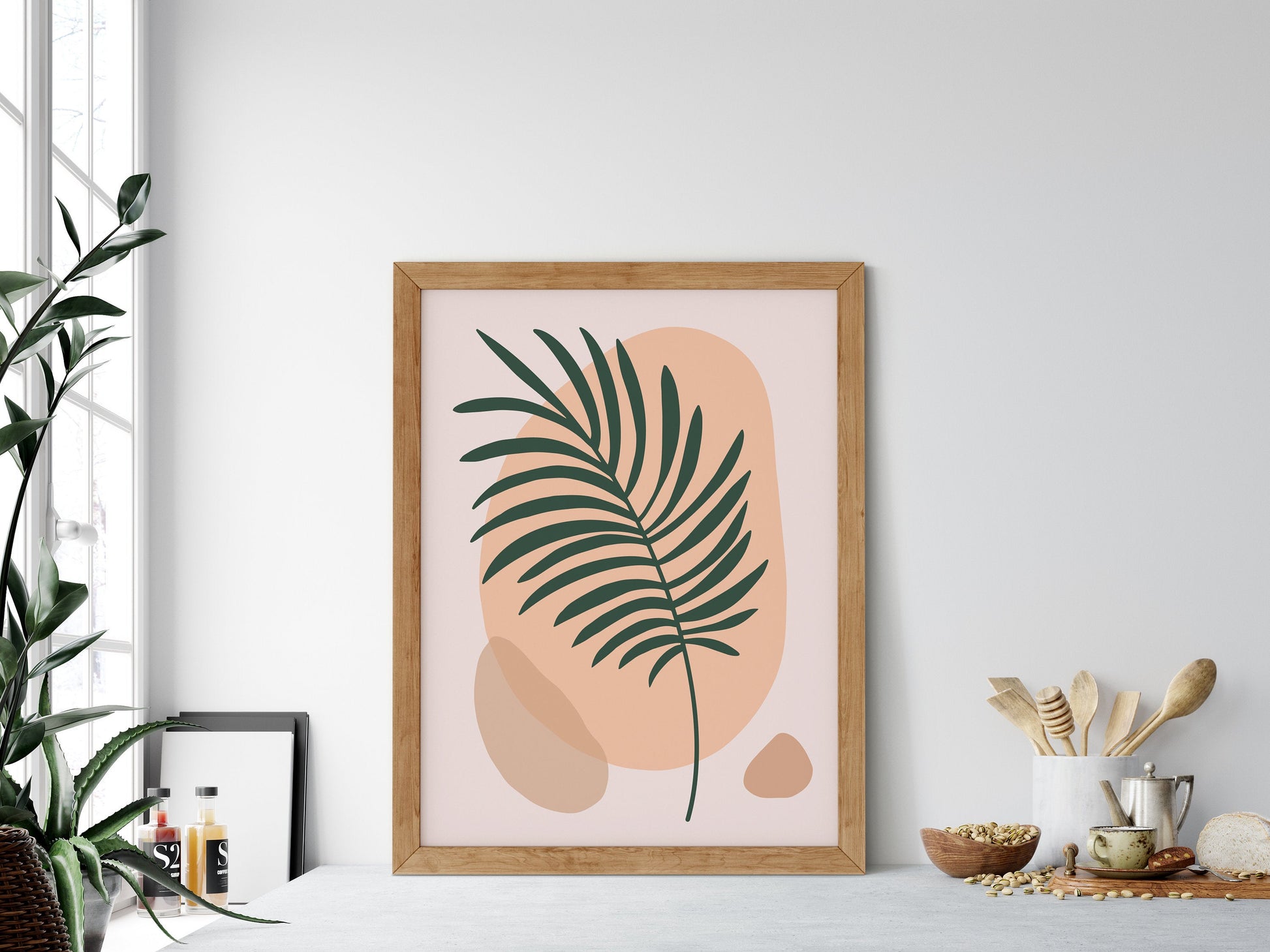 Botanical Leaf Boho Abstract Print