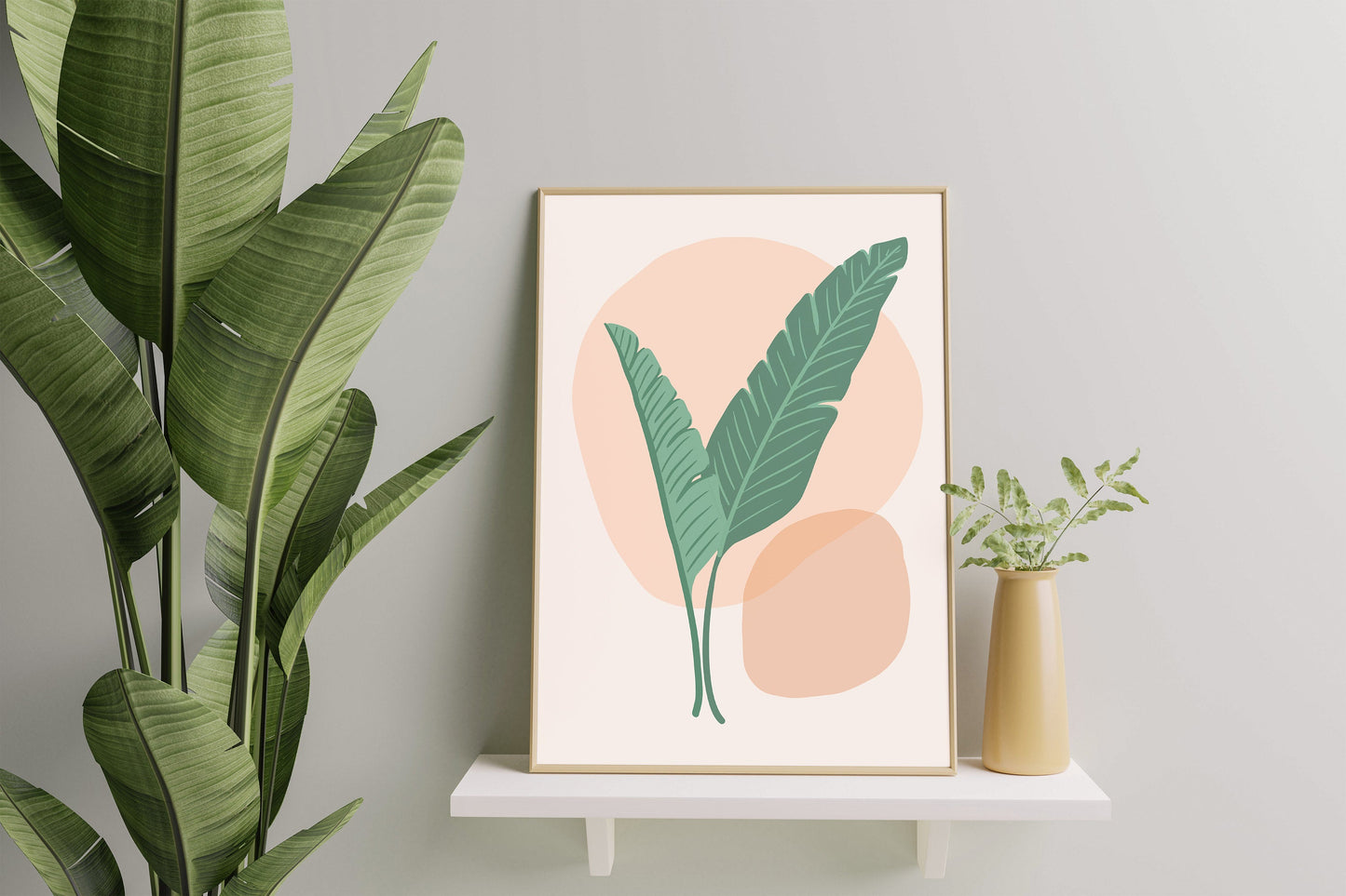 Botanical Leaves Boho Abstract Print