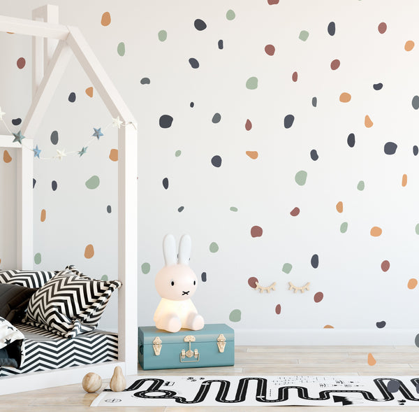 150 Boho Chic Polka Dot Wall Decal Stickers