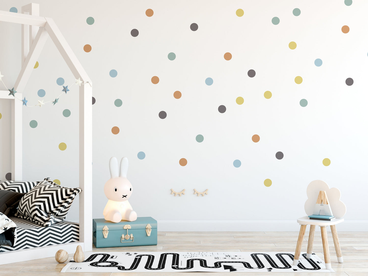 Colourful Chic Polka Dot Wall Stickers Decals