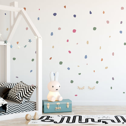 Irregular Pastel Polka Dot Wall Stickers