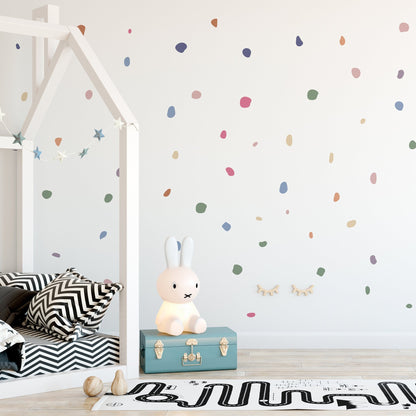 Pastel Room Decor Polka Dot Wall Stiuckers For Children Home Nursery Danish Pastel Denmark Decor For Kids Removable Vinyl Stickers