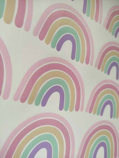 24 Pastel Rainbow Wall Art Stickers Decals - Old Style