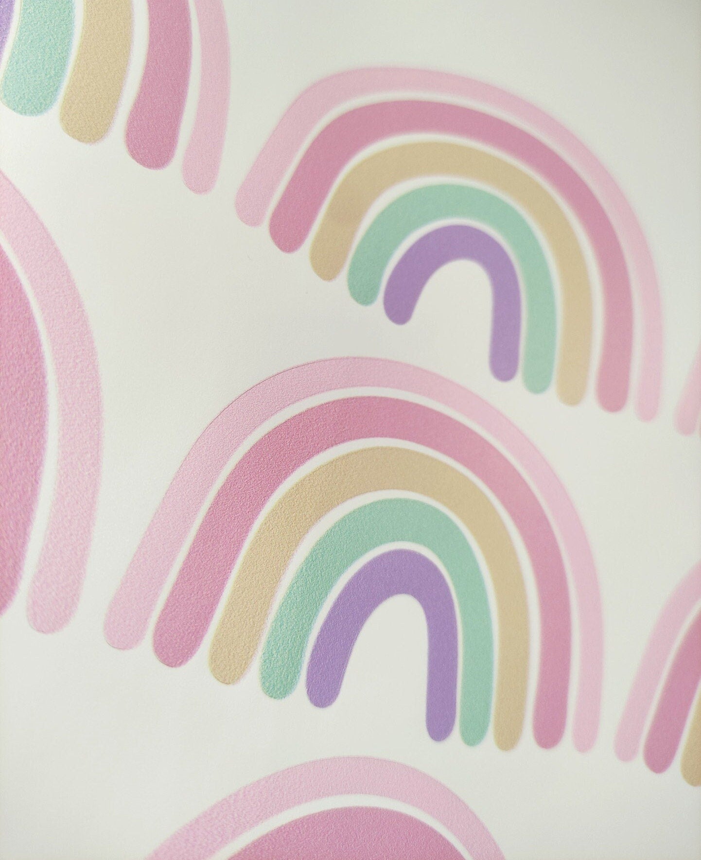 24 Pastel Rainbow Wall Art Stickers Decals - Old Style